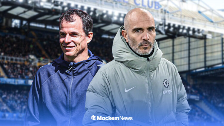 Regis Le Bris and Enzo Maresca at Stamford Bridge