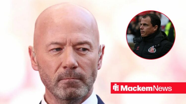 Alan Shearer next to Regis Le Bris