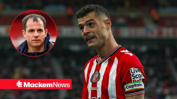 Granit Xhaka next to Regis Le Bris