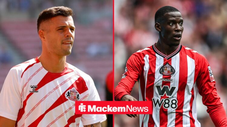 Granit Xhaka and Nordi Mukiele at Sunderland