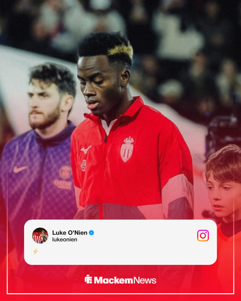 Luke O'Nien sends Adingra message on Instagram