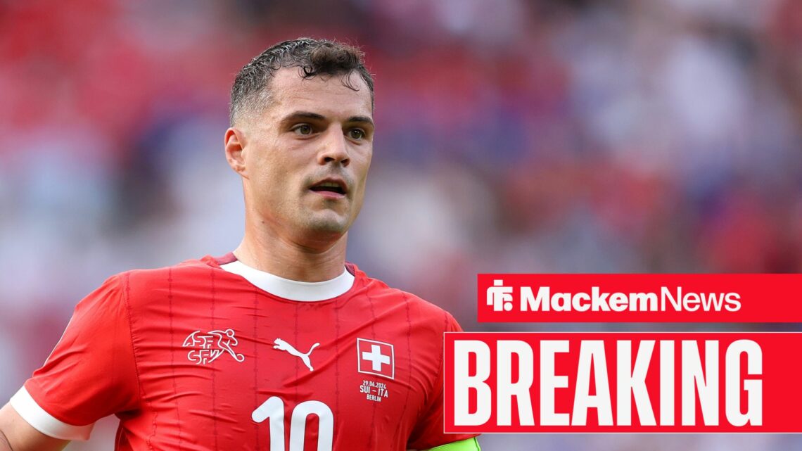 Granit Xhaka in action for Switzerland