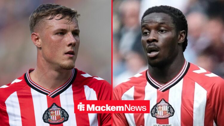 Dan Ballard alongside Elizier Mayenda for Sunderland